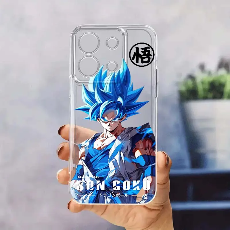 

Trendy Manga Vegeta Phone Case For Xiaomi Redmi 10 11 K30 K40 K50 K60 K70 Pro Prime Plus Ultra Zoom 5G TPU Transparent