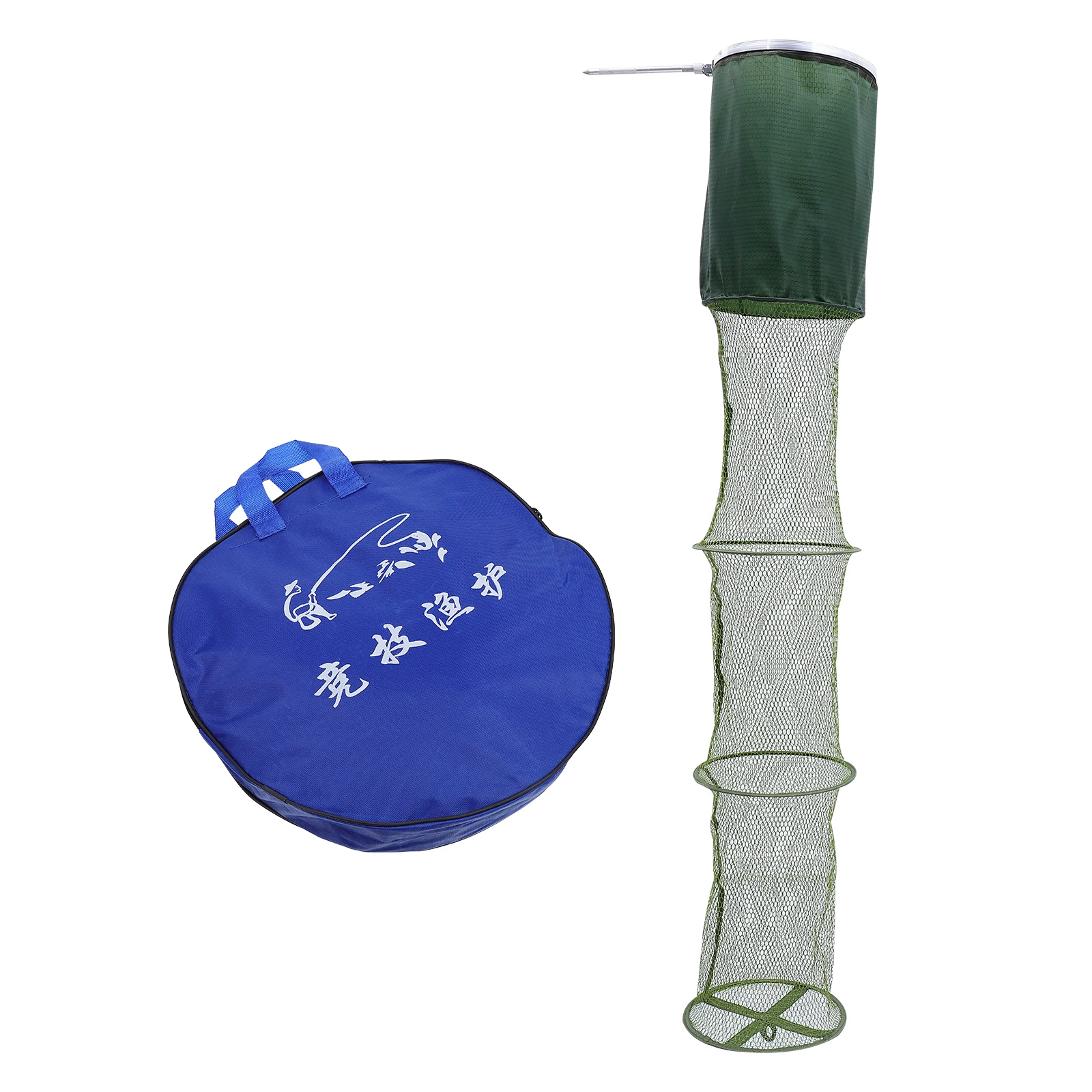 

1pc Foldable Fishing Cage Container Strong Bearing Capacity Pond River Boat Use Close Mesh Fish Guard Fish Catching Net