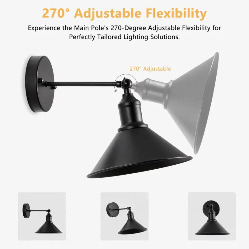 Modern Retro Iron Light Emitting Diode Wall Light E26 New American Crossover Simple Design Home Living Room Dining Room