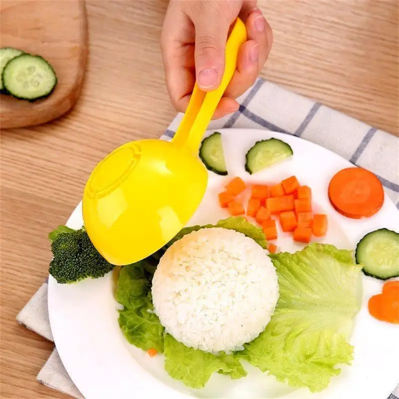 Semicircle Rice Spoon Mold Non-stick Sushi Mold Rice Ball Scoop Spoons for Home Kitchen Rice Cooker Congee Spoon