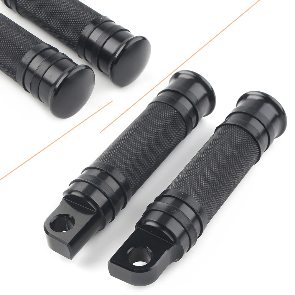 

Chrome Motorcycle Footpegs Male Mount Foot Rest Footrest For Harley Davidson CNC Aluminum 2Pcs