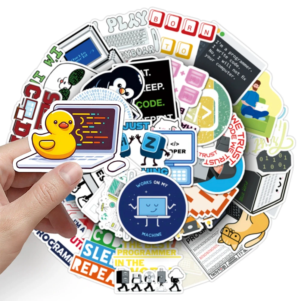 10/30/50 قطعة مضحك مبرمج الكتابة على الجدران ملصقات جافا البرمجة الكرتون الشارات Skateboard بها بنفسك سكيت الهاتف دفتر لاصقة تزيين #3