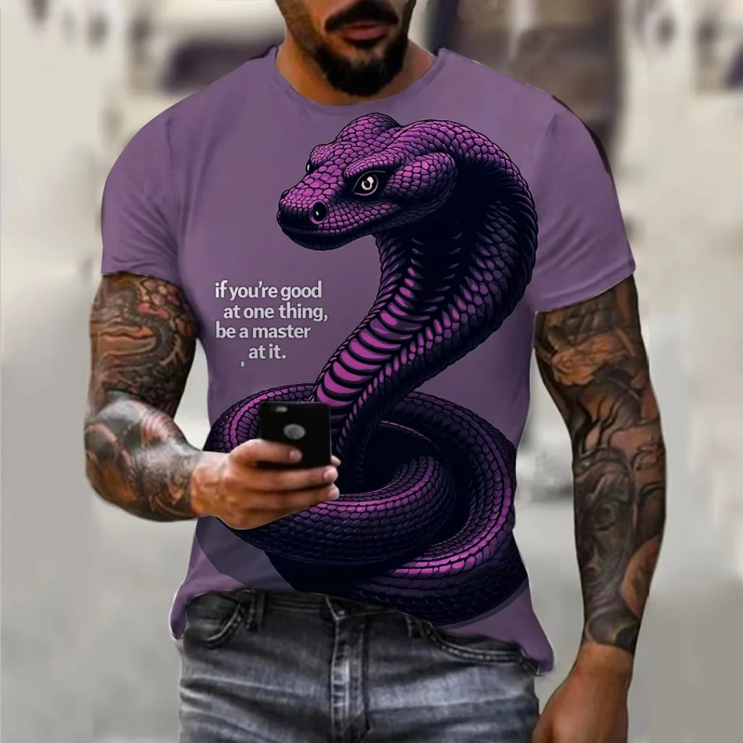 T-shirt grafica serpente gigante mostro di Halloween Sport estivi Tempo libero T-shirt da uomo asciutta rapidamente Abbigliamento per bambini Tee Y2k Donna
