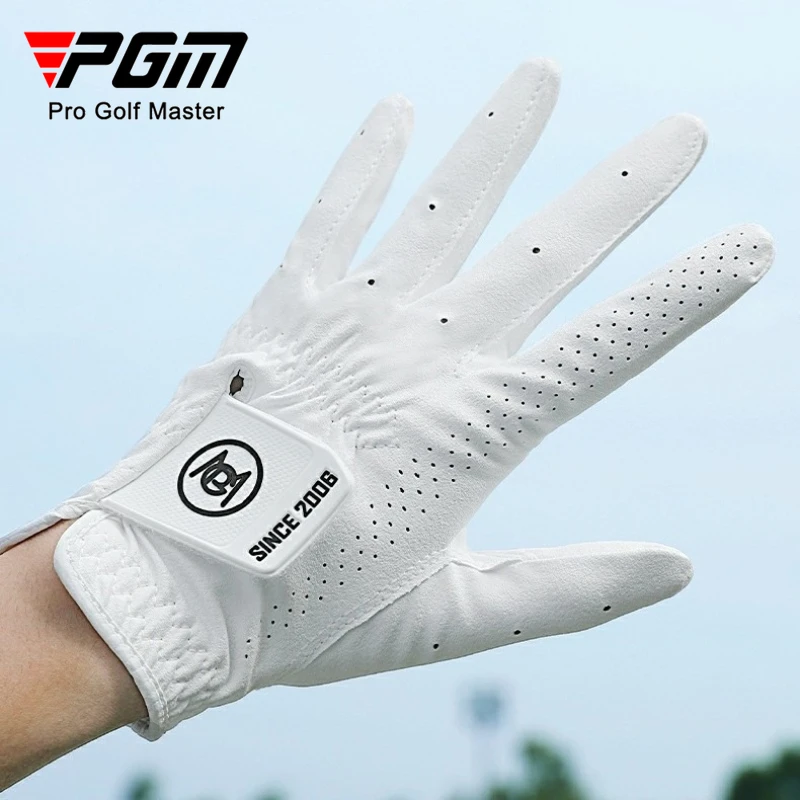 PGM Women Golf Gloves 1 Pair Ladies' Golf Club Anti Slip Soft Breathable Sunscreen Gloves for Both Hands ST040