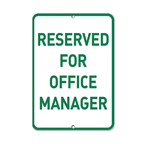 Reserved for Office Manager Wall Poster Tin Sign Vintage BBQ Restaurant Dinner Room Cafe Shop Decor