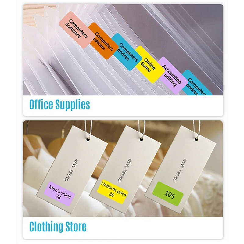 Top-Mini Thermal Label Printer Paper Waterproof And Oilproof Print Label Glue-Free Anti-Scratch Tape Sticker