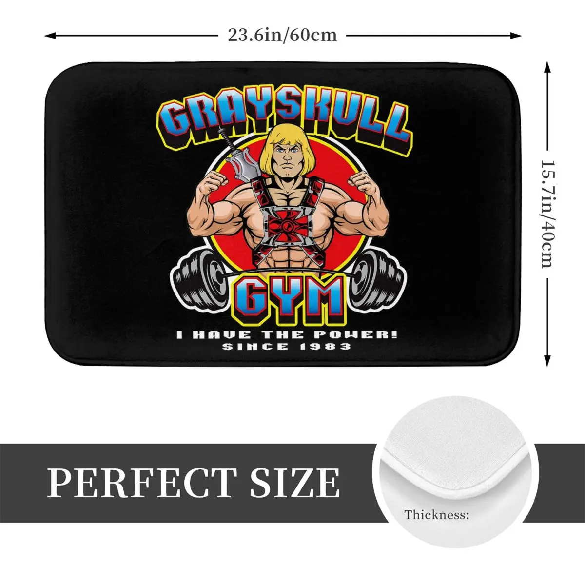 He-Man Masters Of The Universe Eternia Gym Anti-slip Doormat Floor Mat Carpet Rug for Kitchen Entrance Home Bedroom Footpad Mats