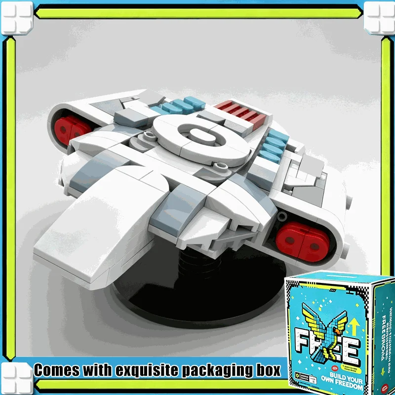 278PCS MOC Compact Escort Spaceship Model Custom Building Blocks Kit DIY Assembly Educational Creative Display Desk Toy Gift