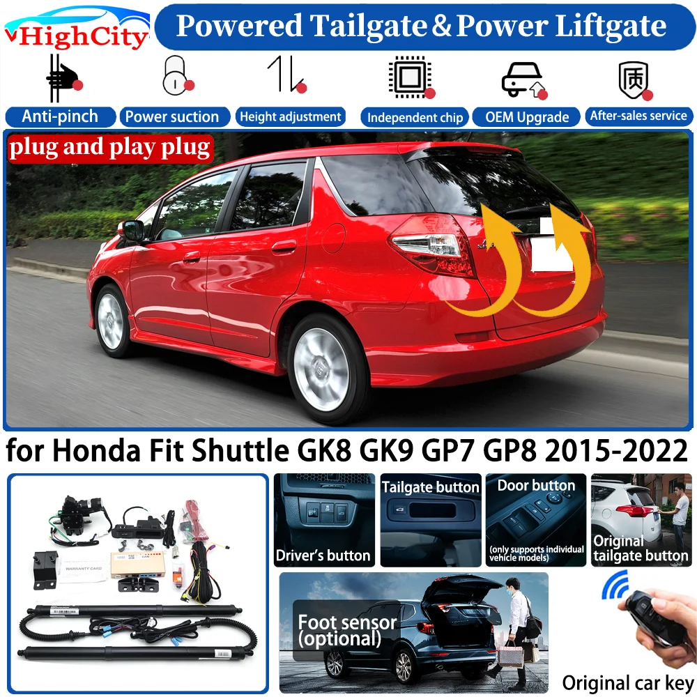 for Honda Fit Shuttle GK8 GK9 GP7 GP8 2015-2022 Automatic Smart Powered Tailgate Power Liftgate Intelligent Trunk Lift Kit