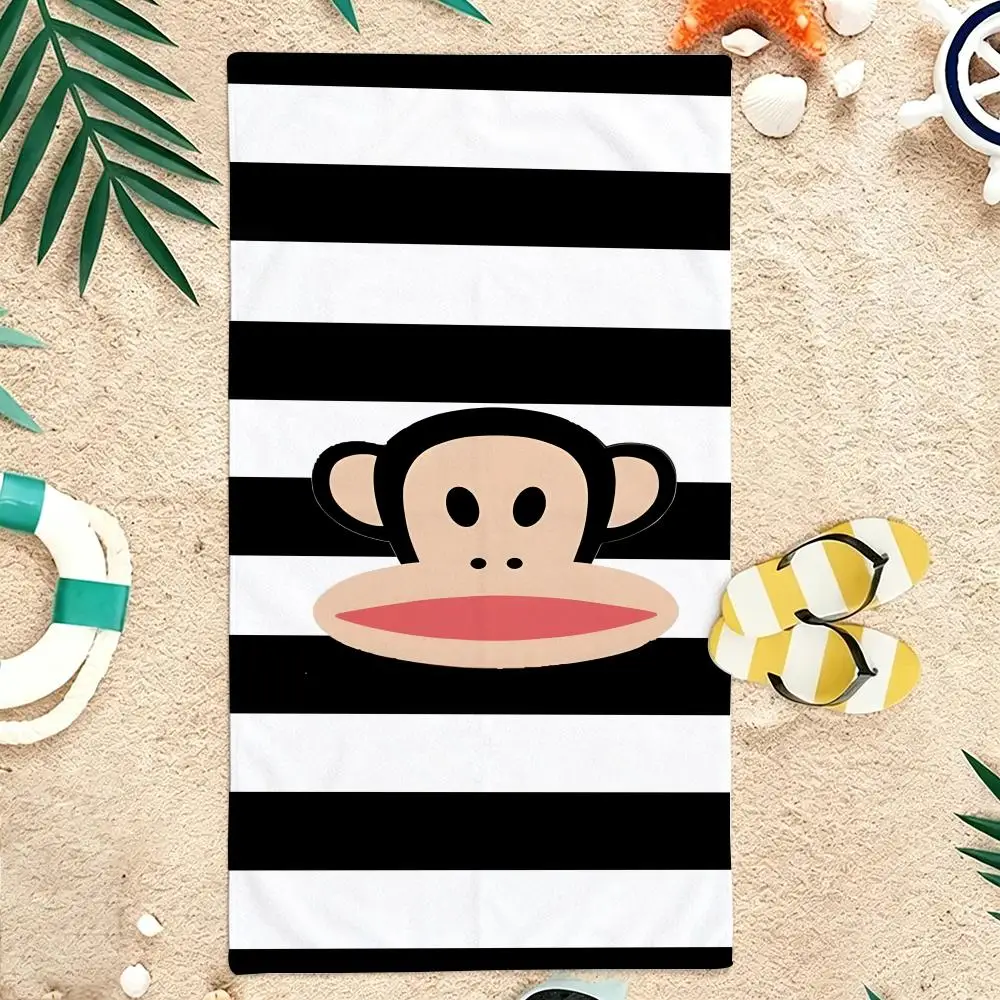 Julius Monkey Cartoon P-Paul Frank Towel Microfiber soft Beach Towel for Travel Fitness Sauna Bathing Camping