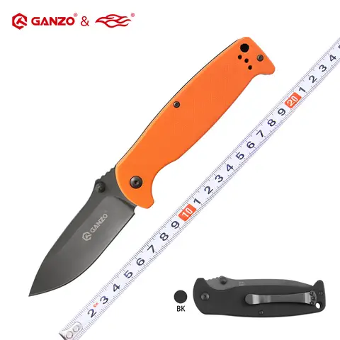 58-60HRC 440C blade G10 Handle Ganzo G7413 Folding knife Survival Camping tool Pocket Knife edc outdoor tool