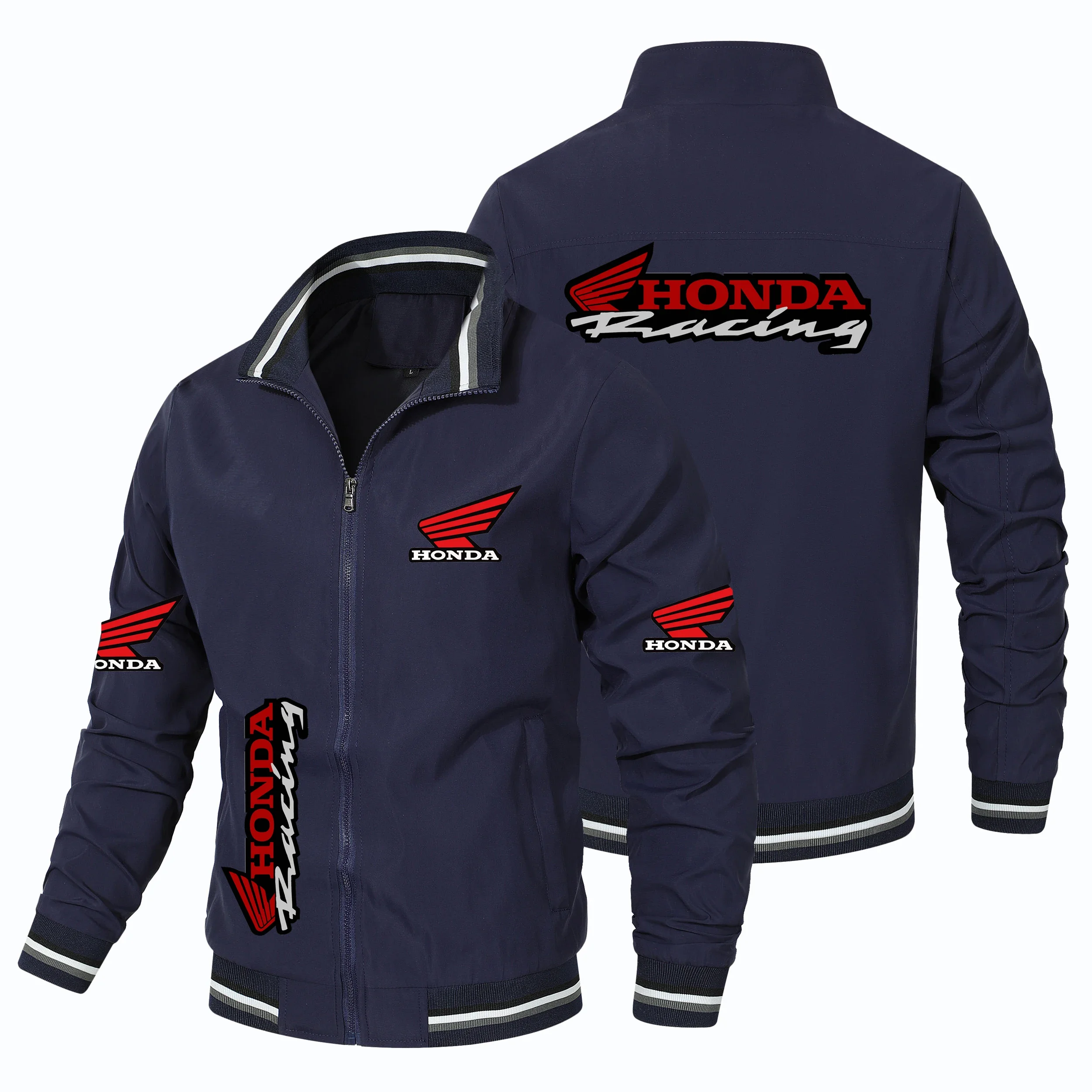 

Honda мотоциклетная куртка с золотым крылом GL1800 с принтом, байкерская гоночная команда, куртка-бомбер на заказ, ветровка большого размера, мужская одежда Honda