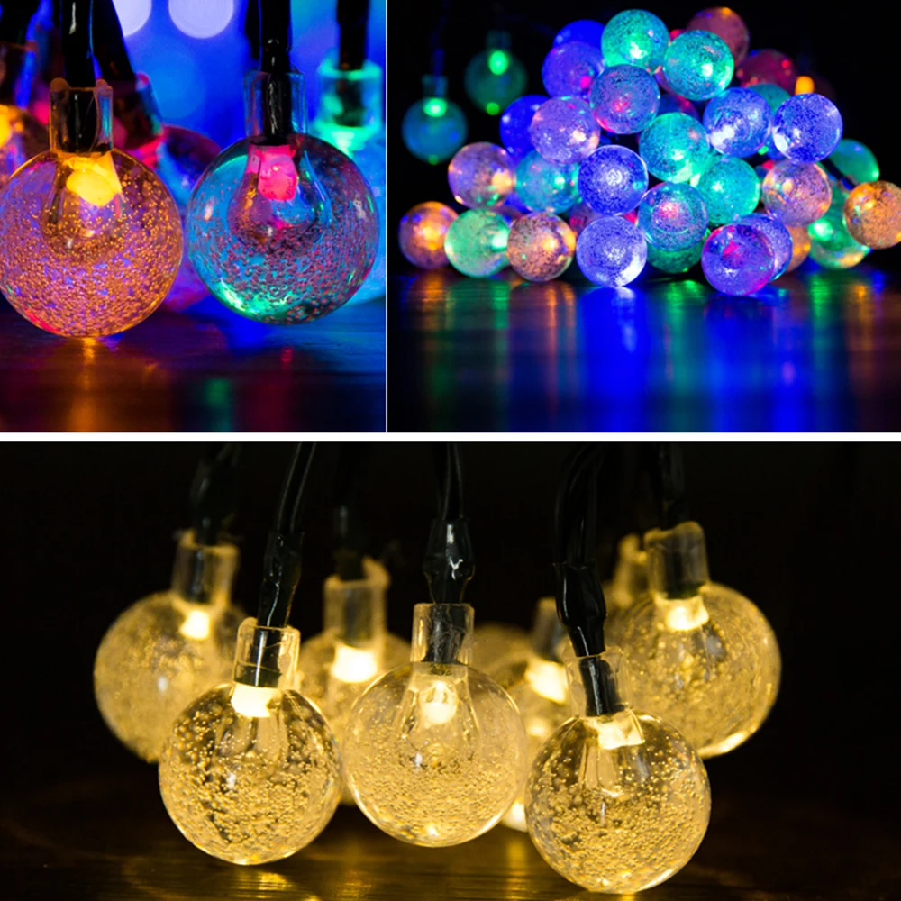 Guirlande lumineuse LED, 10M, 100, boule à bulles, pour l'extérieur, féerique, étoile, vacances, chambre à coucher, fête, maison, arbre de noël