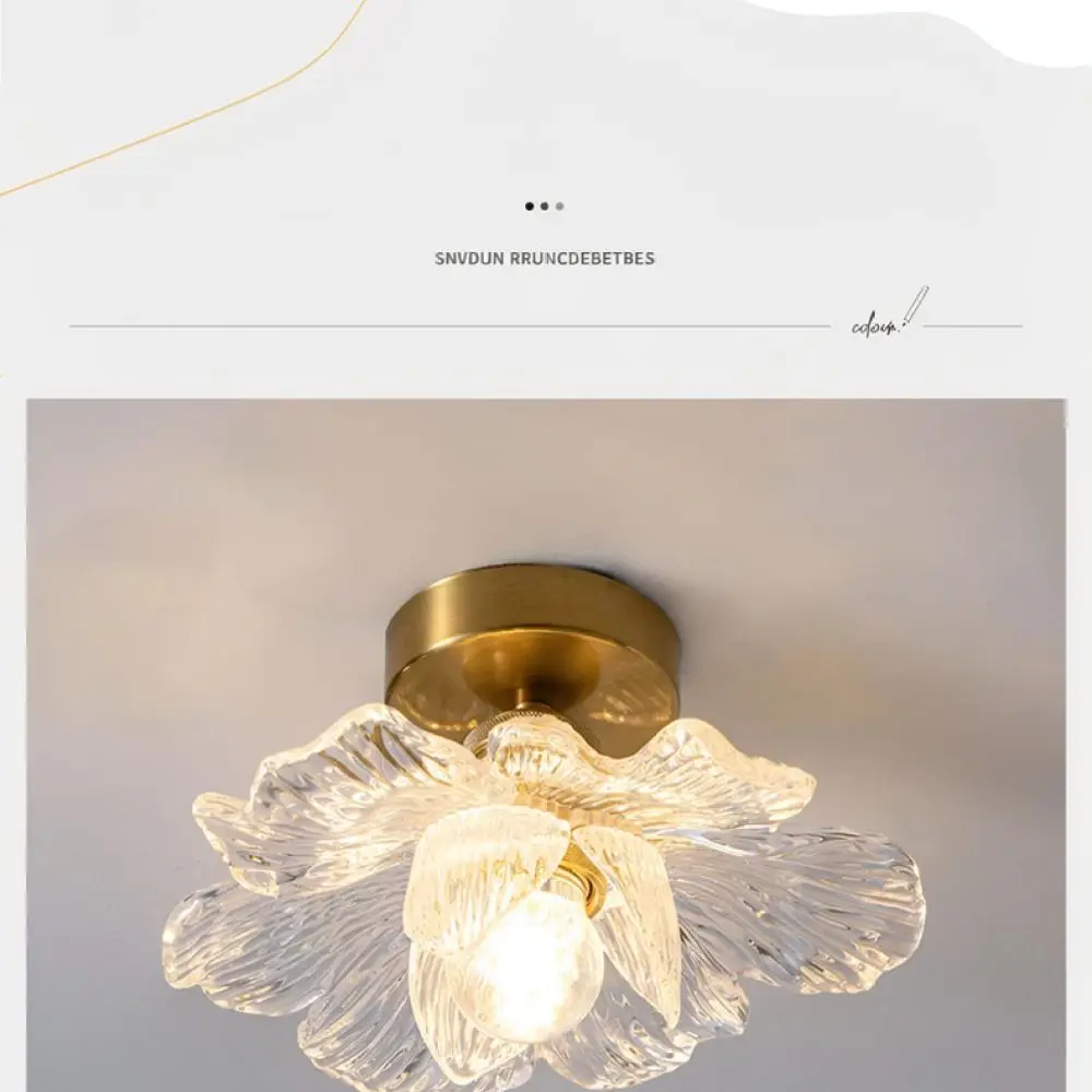Exquisite Floral Ceiling Lighting Fixture Full Spectrum LED Lamp For Aisle Balcony Corridor Stairwell Entryway Room Design