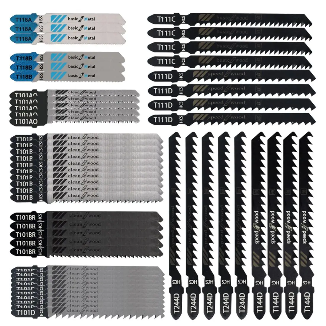 

2026 New Reciprocating Saw Blade Set Curve Saw Blades Fine Coarse Teeth for Wood Aluminum Metal Cutting Electric Saw Accessories