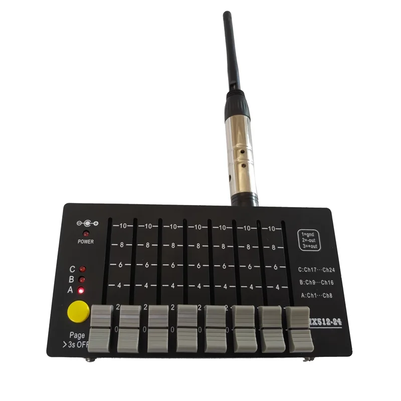 

New 8-Way 24 Channel Mini Dmx512 Lighting Control Console Decoder Controller