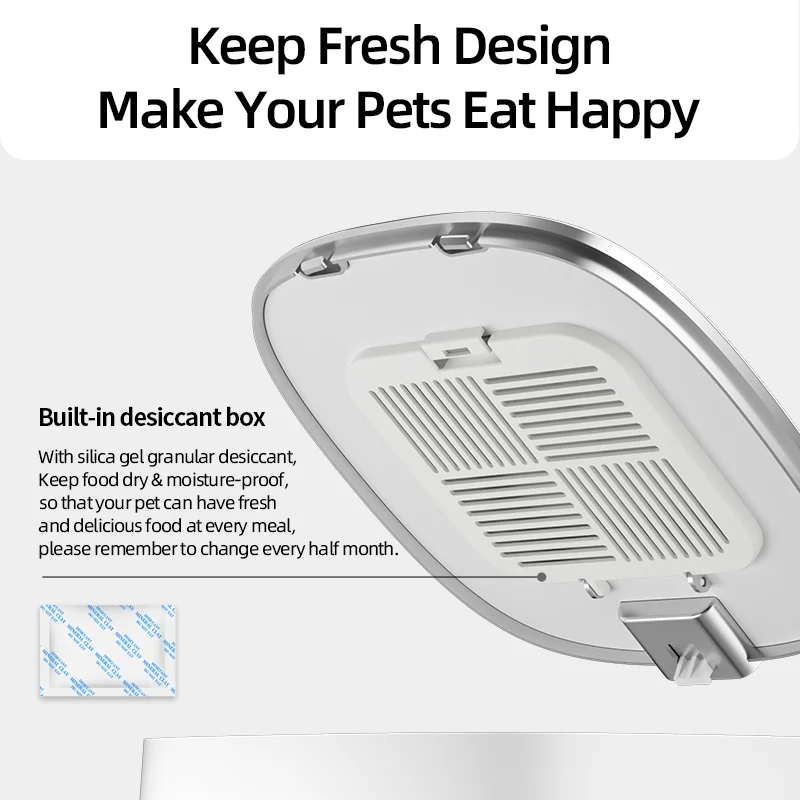 ROJECO Automatic Pet Feeder Smart Control Cat Food Kibble Dispenser Button Version Auto Feeder For Cats Dogs Feeding Accessories