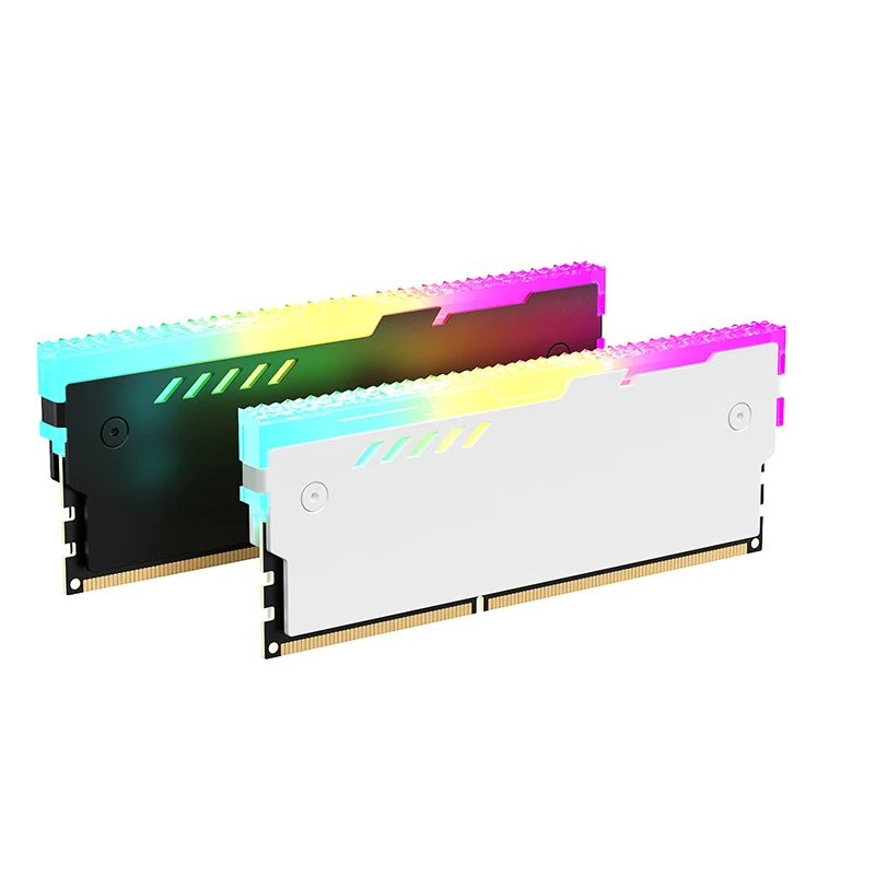 Teucer 5V 3Pin ARGB RAM Heatsink Aura Sync DDR4 DDR3 Memory Heat Sink with Thermal Silicone Pad for Desktop Computer PC Memory