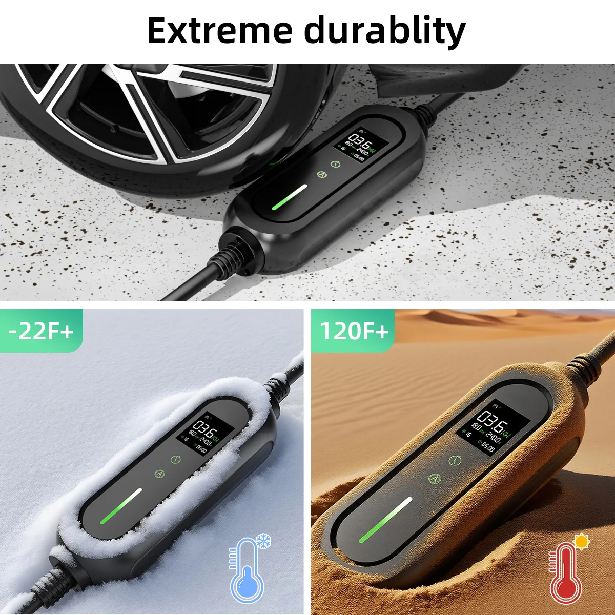 Kabel do ładowania EVSELink, przenośna ładowarka do pojazdów elektrycznych 3.5KW feyree 16A 1-fazowa Typ2 GBT 3.5M 5M IP66 AC do użytku domowego