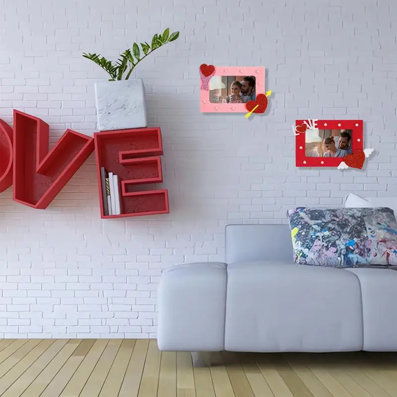 Wall Photo Frame Heart Felt Photo Frame Romantic Photo Frames Holiday Wall Decoration For Marriage Proposal Honeymoon