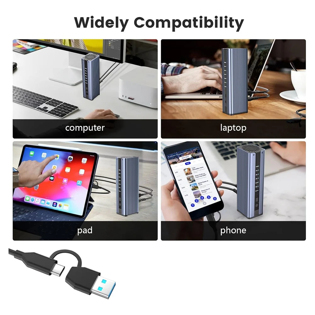 ATP-NVMe M.2 duplicator met koelventilator, 8TB Dual Bay offline kloonbehuizing, 10Gbps M.2 SSD M Key harde schijven behuizing