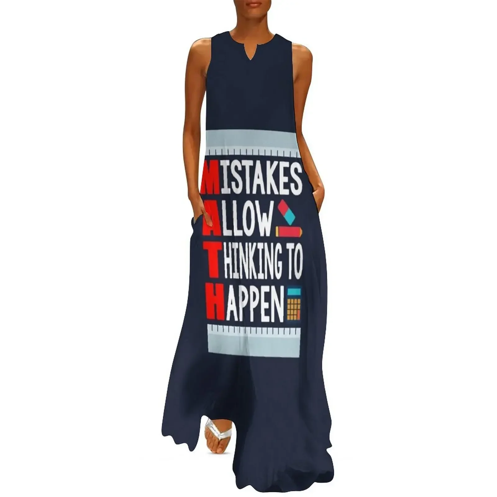 

Funny I'm A Math Teacher Shirt Appreciation Gift Math Lover Long Dress birthday dresses for women Dress
