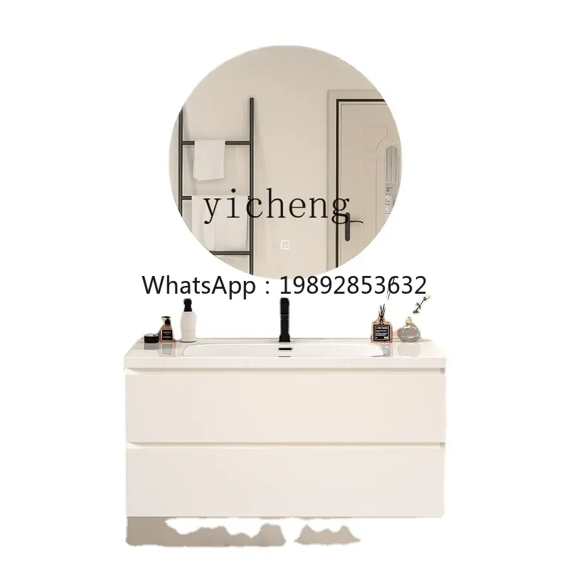 Bathroom Cabinet Ceramic Whole Washbin Wash Basin Cabinet Combination Cream Style Washstand