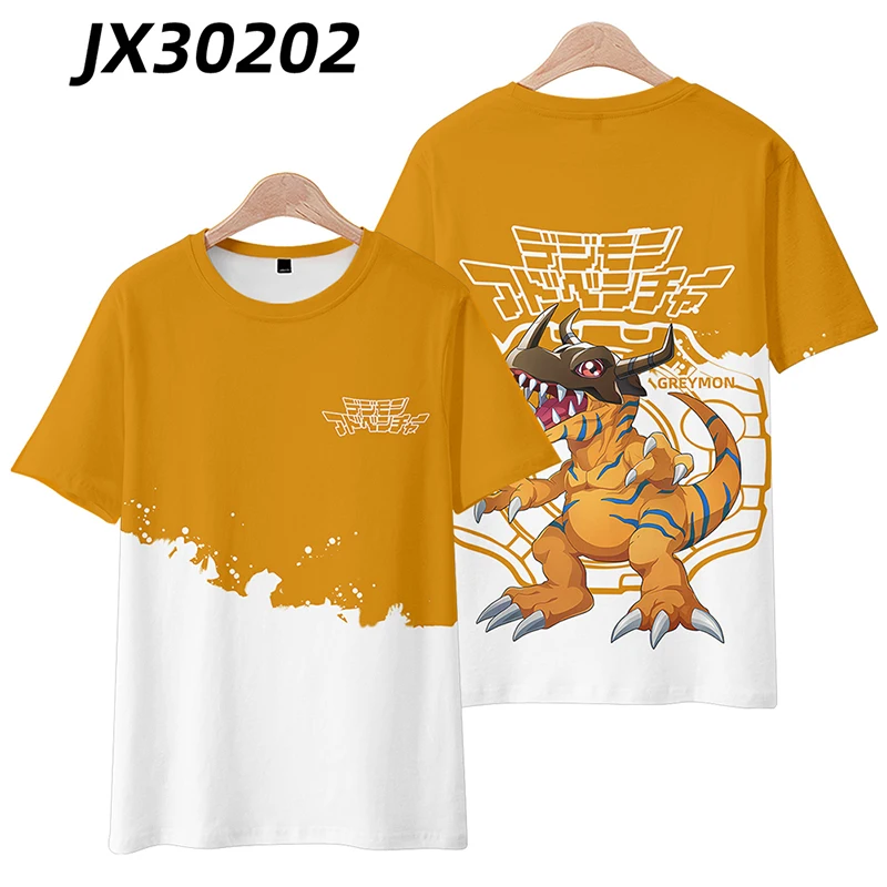 Anime Digimon Adventure Kids T Shirt Women Men Boys and Girls Summer Short Sleeve Funny Tshirt Graphic Tees Children Clothes