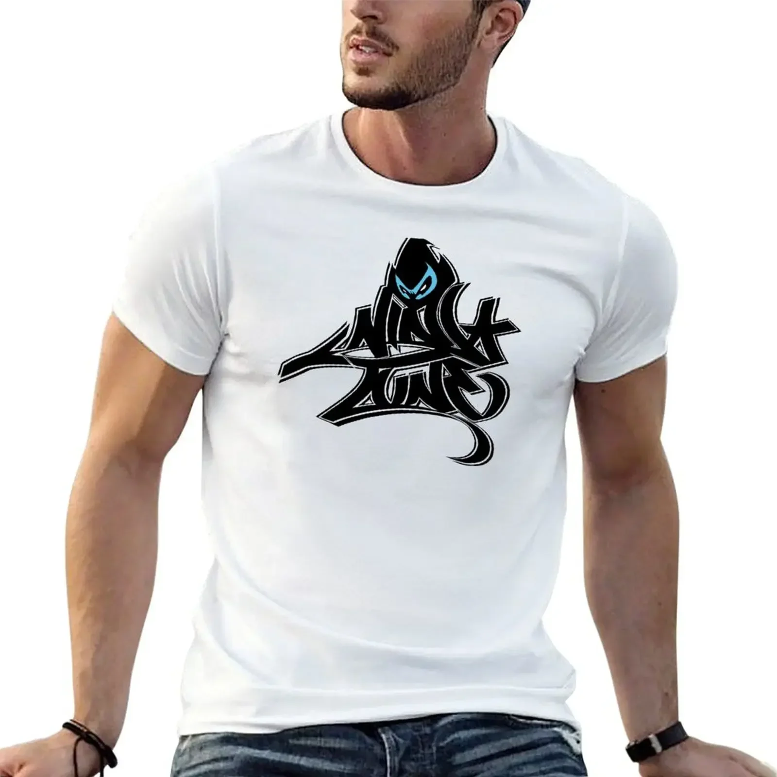 

Ninja Tune graffiti (white backgrounds) T-Shirt Short sleeve tee vintage anime shirt anime shirts men