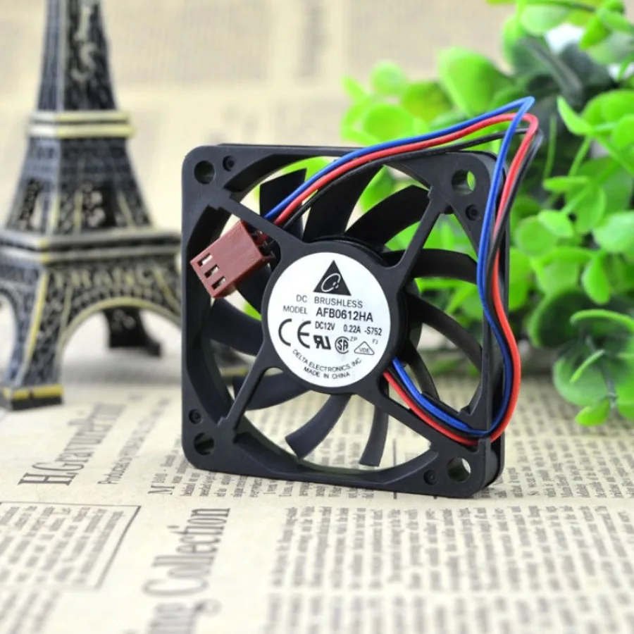 AA + for genuine Delta 6010 0.22A AFB0612HA 6CM ultra-thin double ball small fan, large air volume 3P port