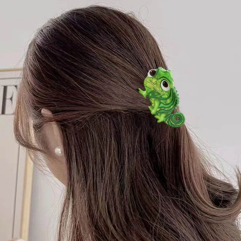 HANGZHI Color Acrylic Dinosaur Lizard Grab Clip Cartoon Creative Animal Shark Clip Summer Y2K Unique Jewelry for Women Girls