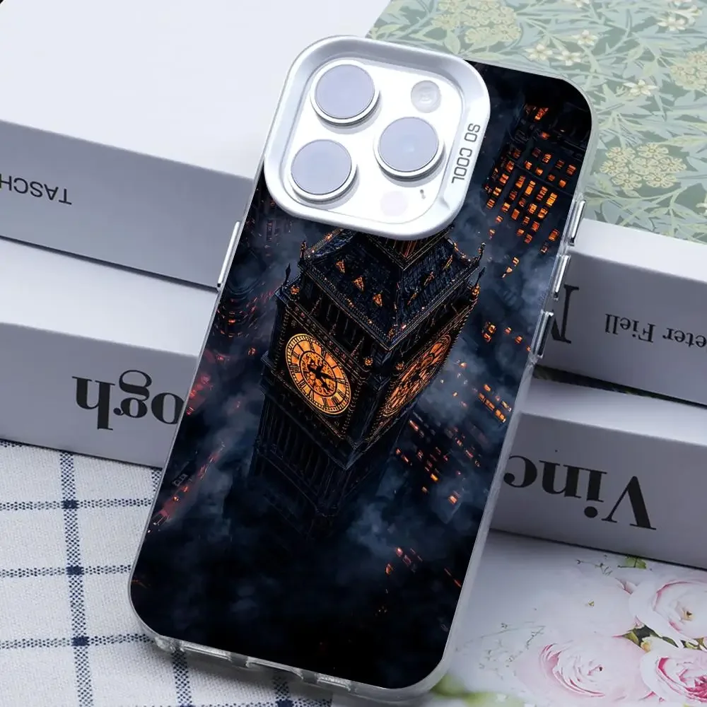 

Gothic Dark Phone Case Suitable for iPhone 17/16/15/14/13/12/11 Pro Max Plus, Colorful Silver Case, Metallic Shine, TPU