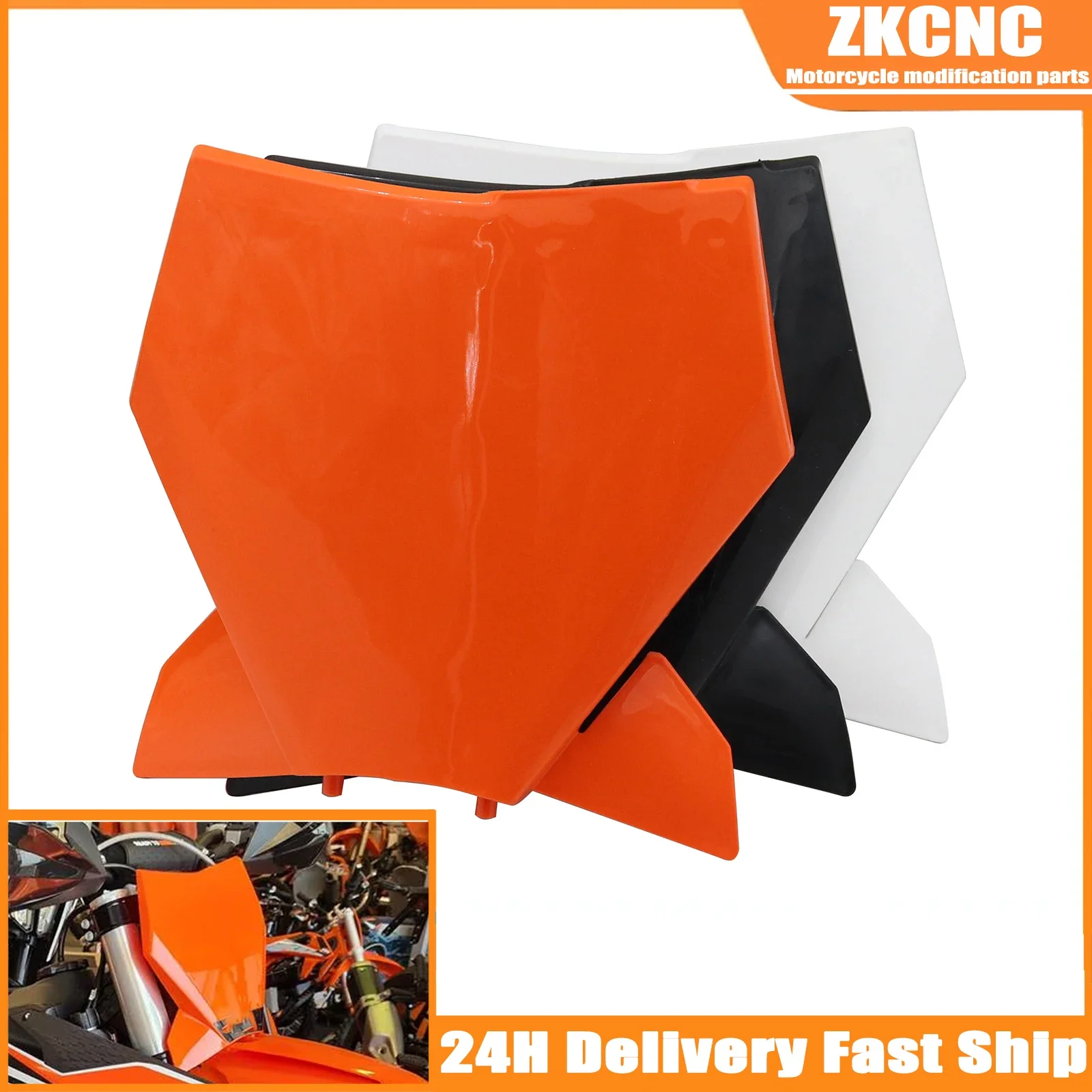 

Передняя пластина для номера мотоцикла, пластиковая крышка для KTM SX SXF XC XCF XCW XCFW EXC EXCF 125 150 250 300 350 450 500-2023