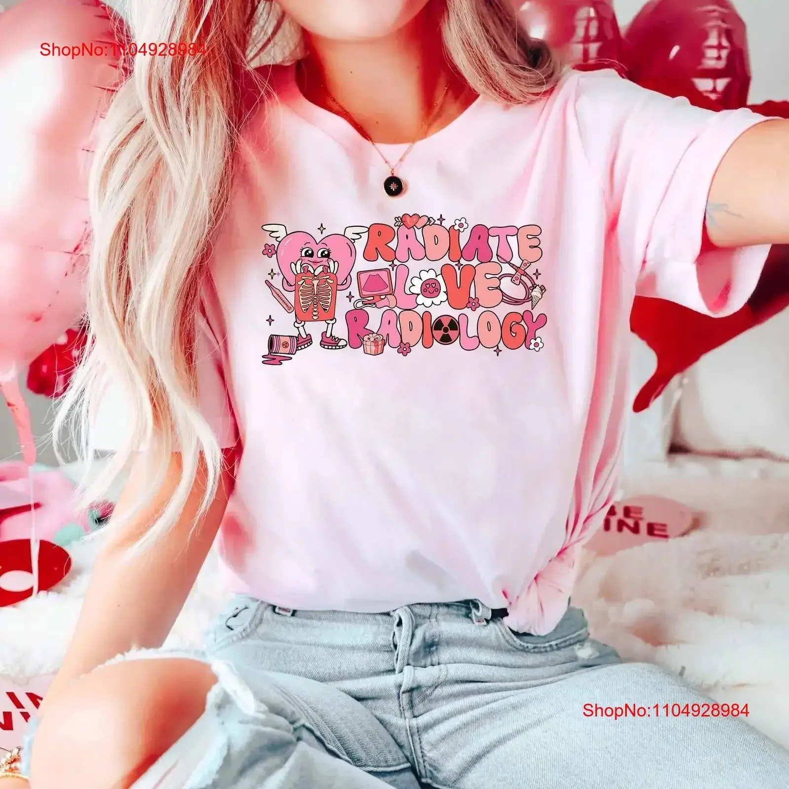 

Футболка Radiology Tech Valentine Rad Radiate Love Xray, винтажная стираная унисекс, удобная повседневная модная уличная одежда, стильная
