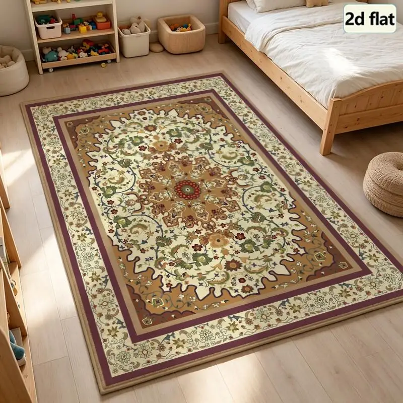 1 Piece Ornate Medallion Rug, Soft Comfortable, All Season, Easy Care, Home Decor, Living Room, Dining Room, Entryway, Autumn, Winter
