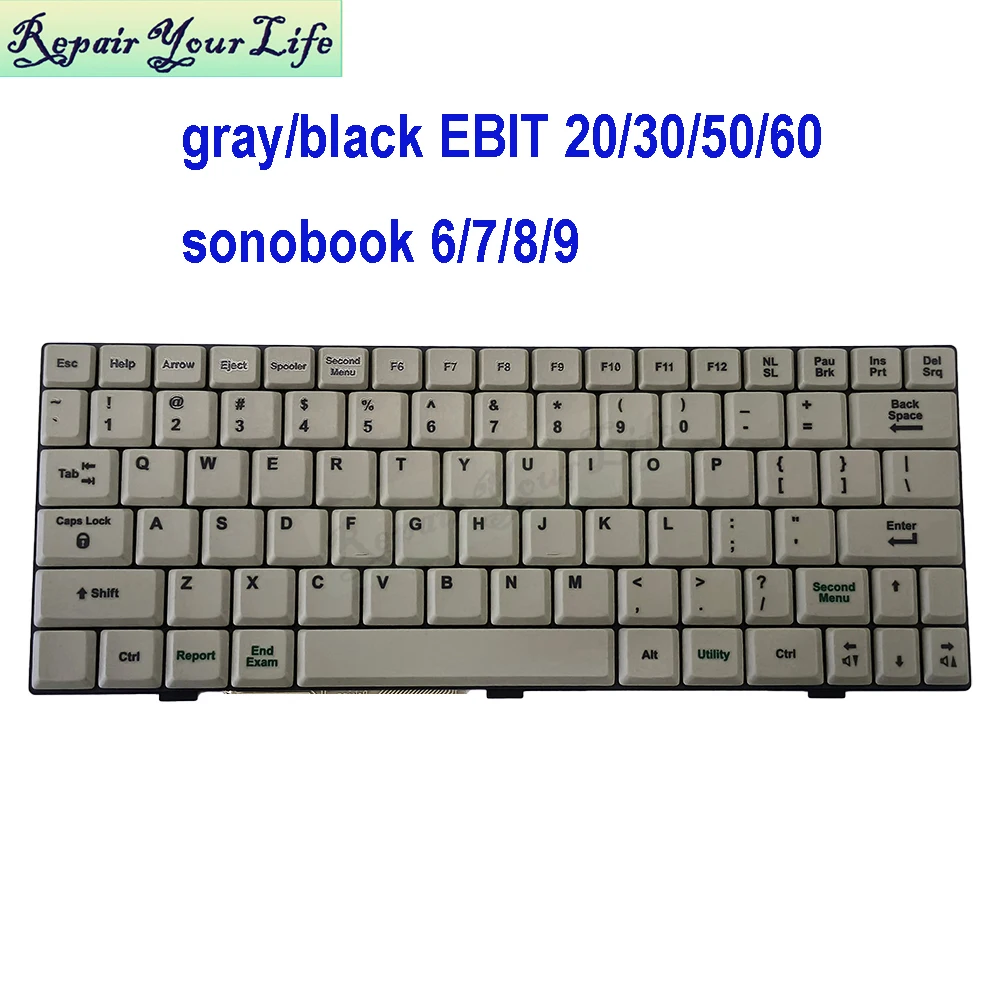 US English Notebook Portable Ultrasound Scanner Keyboard For Chison Ebit 20 30 50 60 SonoBook 6 7 8 9 DOK-V6208L D0K-V6208L New