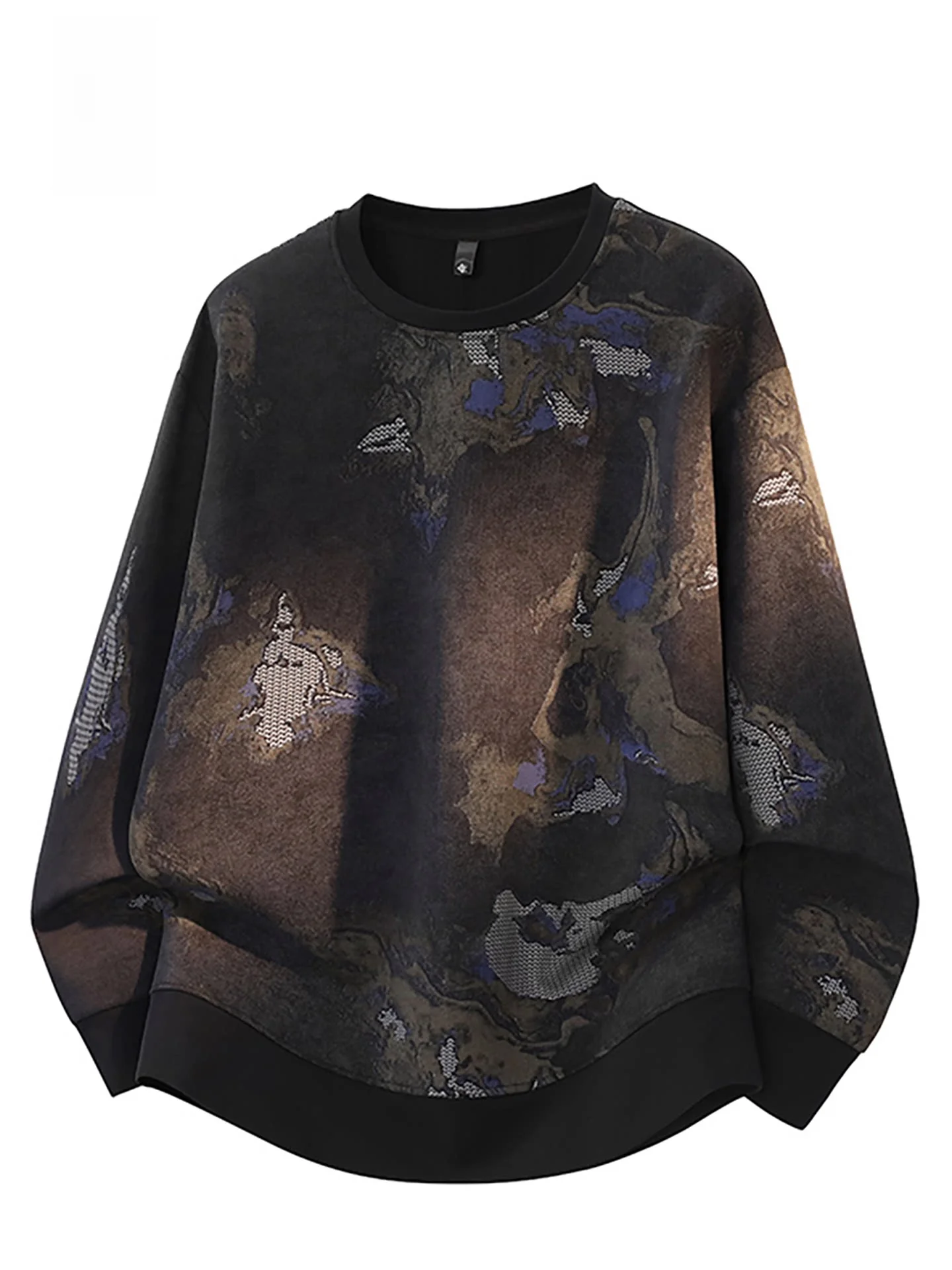 

Мужская толстовка Nainilu в американском стиле с круглым вырезом, весна-осень, большие размеры, базовая рубашка, удобная, свободного кроя, полиэстер