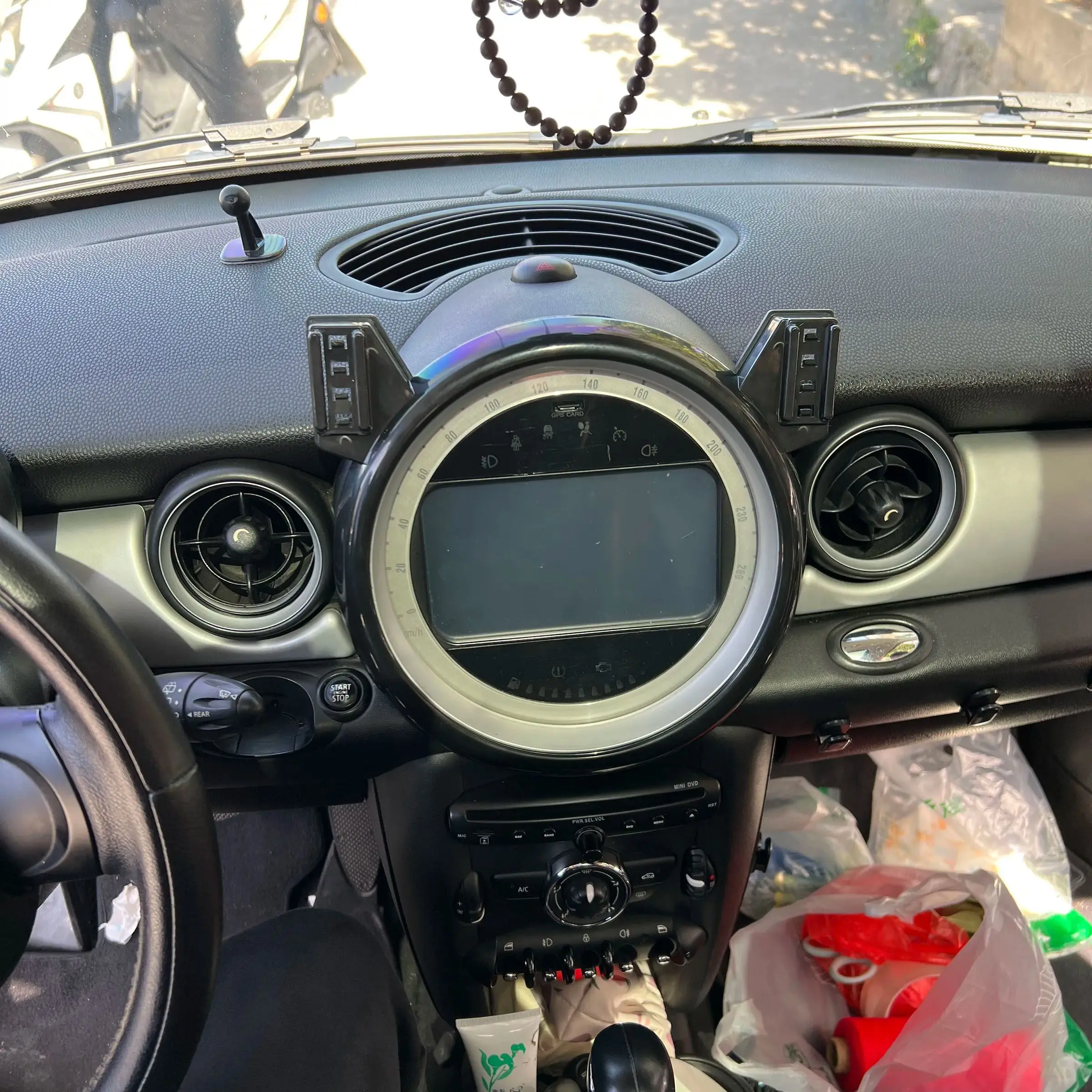 For MINI Cooper 2007-2011 2012 2013 R55 R56 R57 Car Phone Holder Screen Special Fixed Base Wireless Charging Bracket Accessories