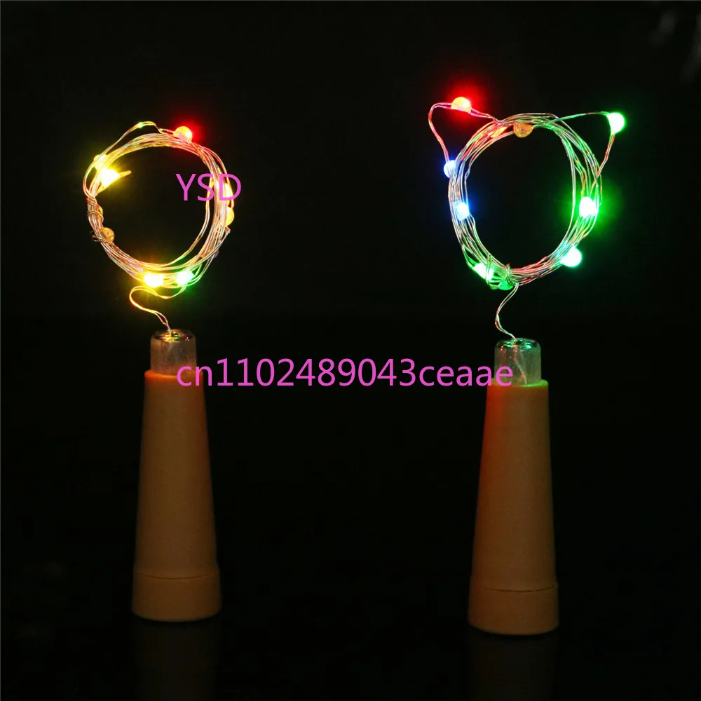 Copper Wire Cork Bottle Fairy Lights 6 Pack 20 LEDs Mini Garland String Lamp Valentine Wedding Home Decor