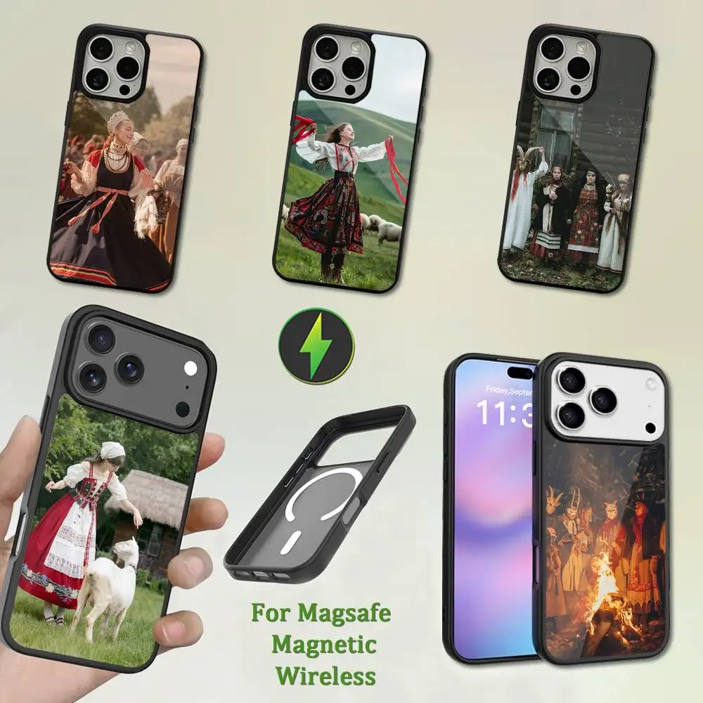 

Traditional Costumes Russian Phone Case For iPhone 13,12,11,16,15,17,14,Pro,Max,Plus,Mini,Magsafe,Magnetic Wireless Charging