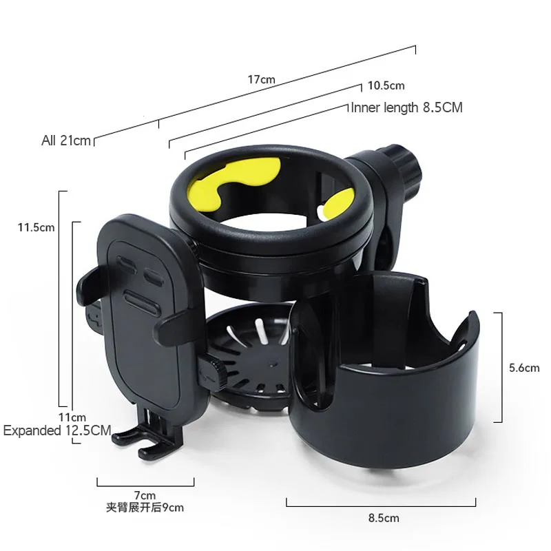 3/2 w 1 uchwyt na kubek do wózka dziecięcego dla dziecka z uchwytem na telefon do uniwersalna rowerowa motocykla uchwyt podporowy uchwyt na kubek na