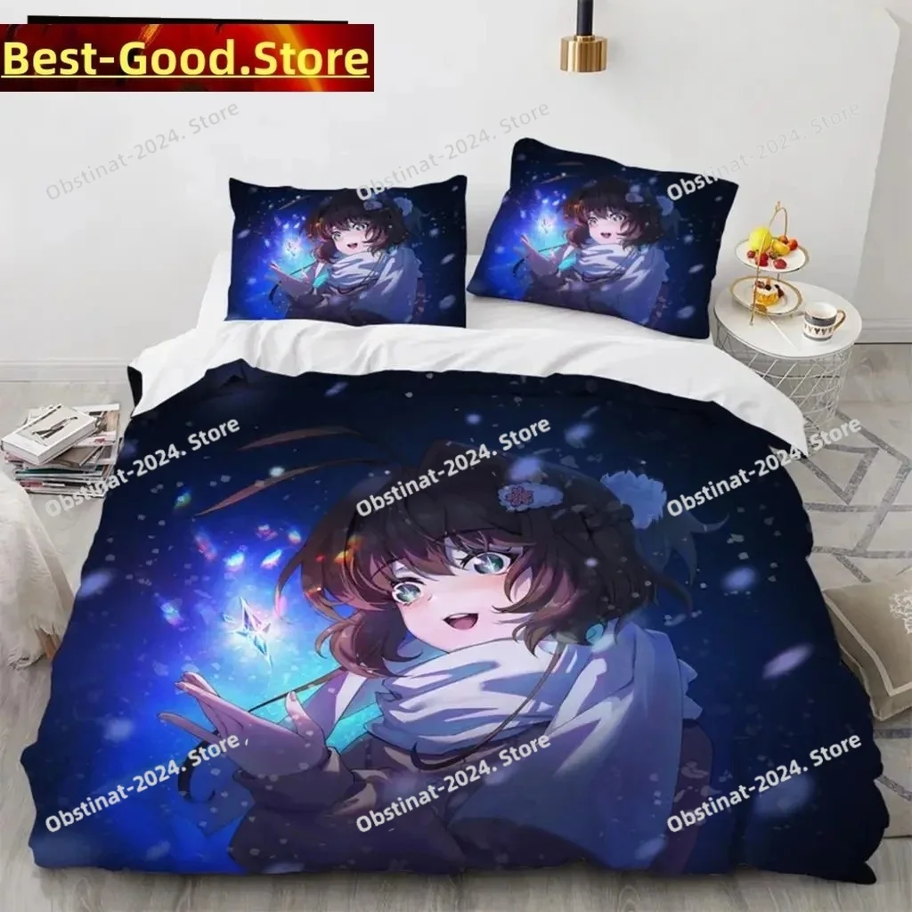 Anime Cardcaptor Sakura Bedding Set Printed Bed Set Duvet Cover Sheet Pillowcase Bed Soft Quilt Cover Full Queen King Size