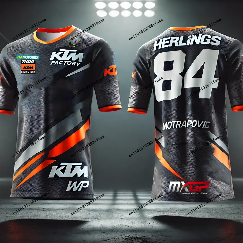 Maglietta da moto KTM Off Road Maglietta da uomo leggera estiva a maniche corte traspirante Racing Team Cycling Top Edition