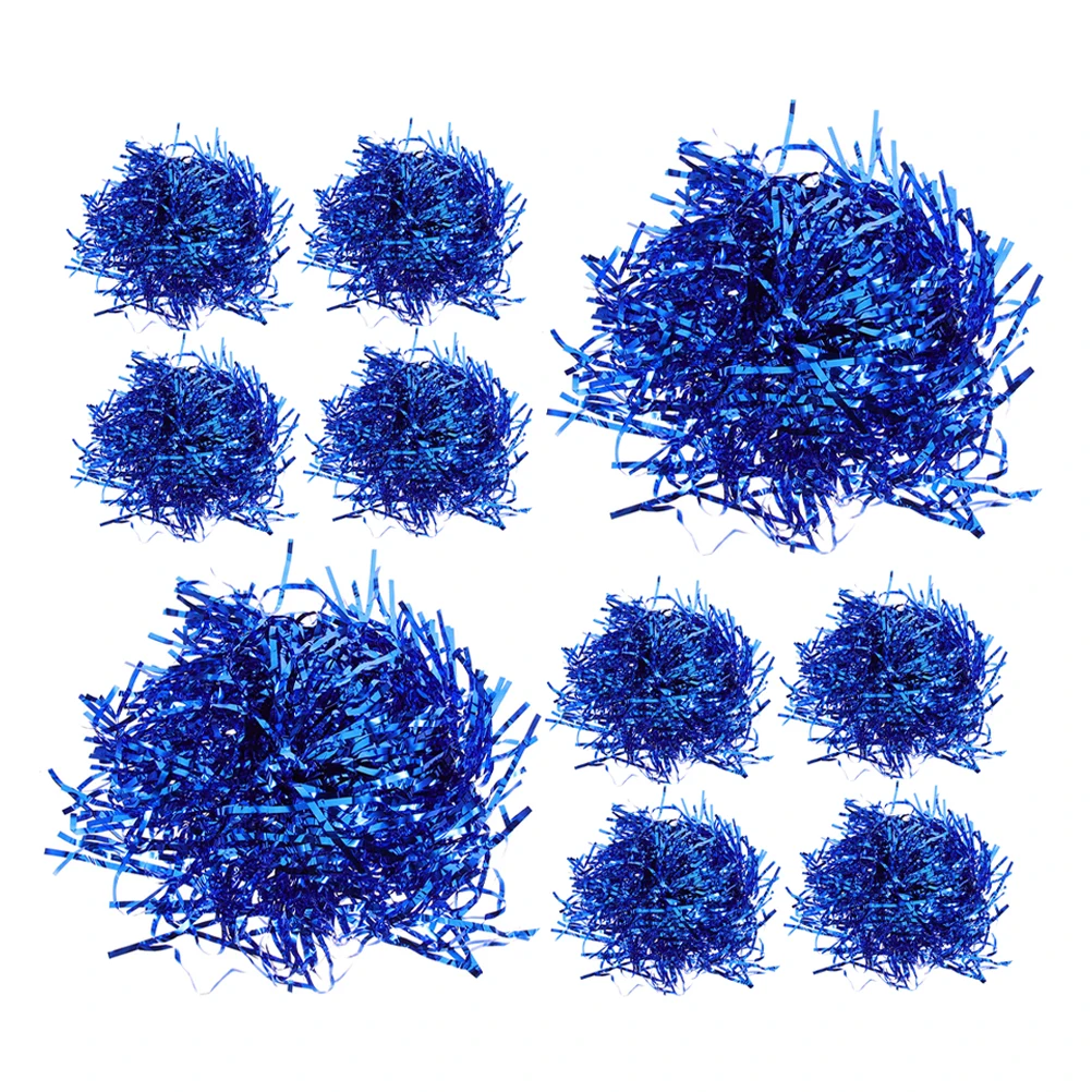 

10Pcs Performance Hand Flowers Cheerleading Poms Bright Glitter Pom Poms Dance Routine Accessories Easy Grip