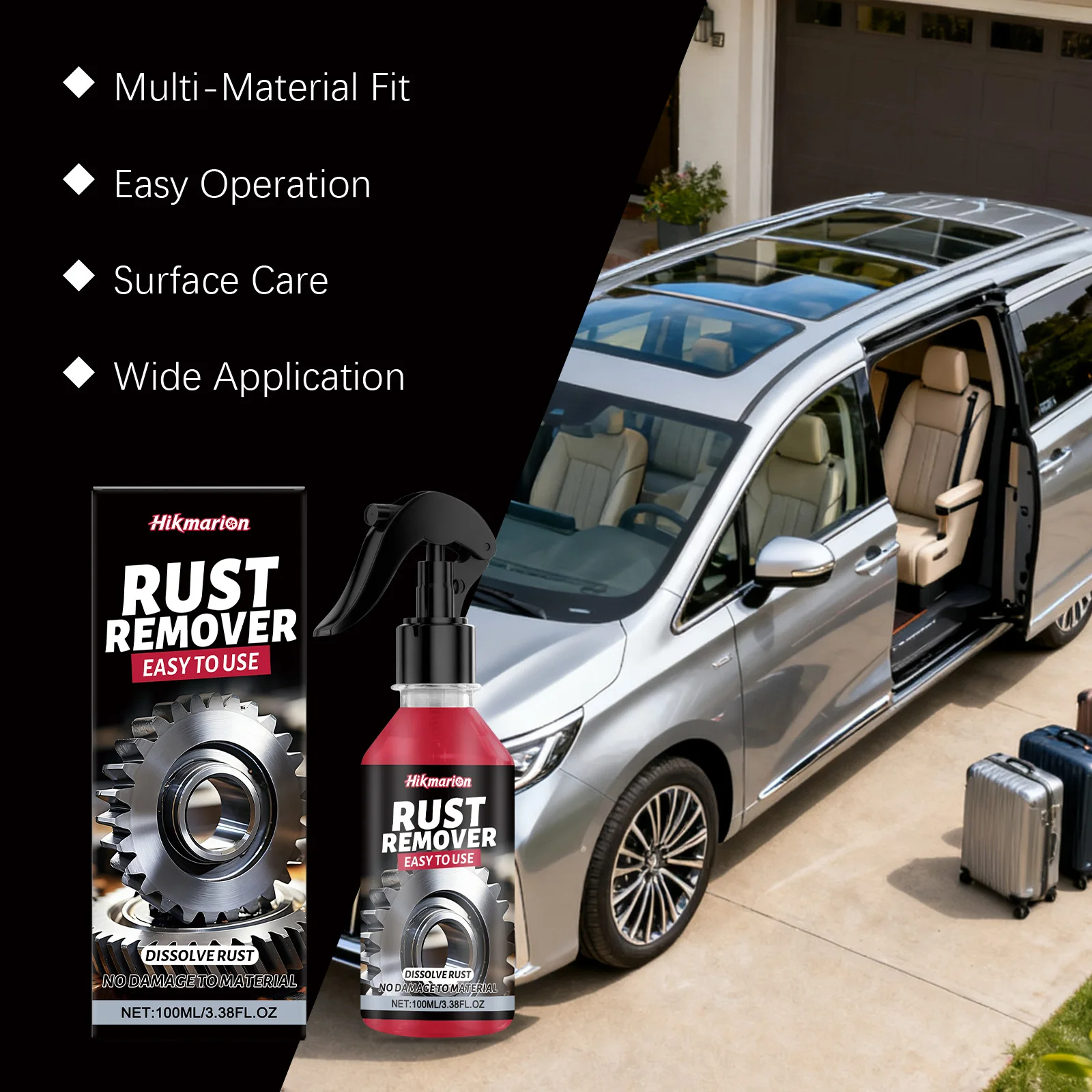 Car Wheels Rim Cleaner Multi Purpose Rust Remover Brake Paint Protect Metal Dust Iron Powder Remover Car Care Chrome Spray