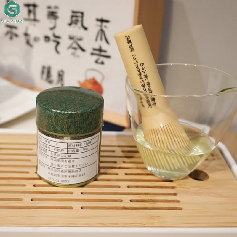 Batidor Matcha de resina reutilizable con mango largo, batidor de té verde en polvo, cepillos de té verde Matcha tradicionales, accesorios para juego de té, 1 Uds.