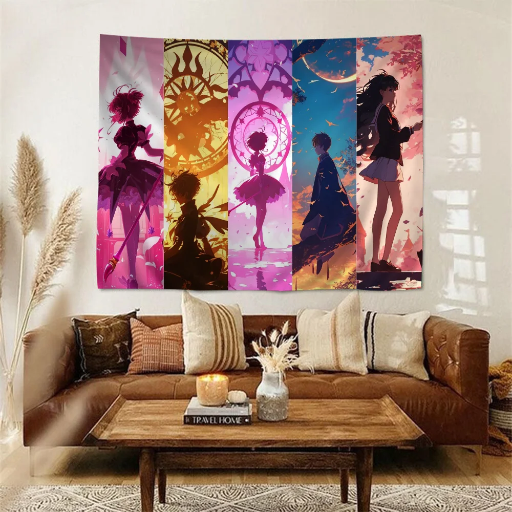 Card Captor S-Sakura Tapestry Art Printing Cheap Hippie Wall Hanging Bohemian Wall Tapestries Mandala Art Home Decor