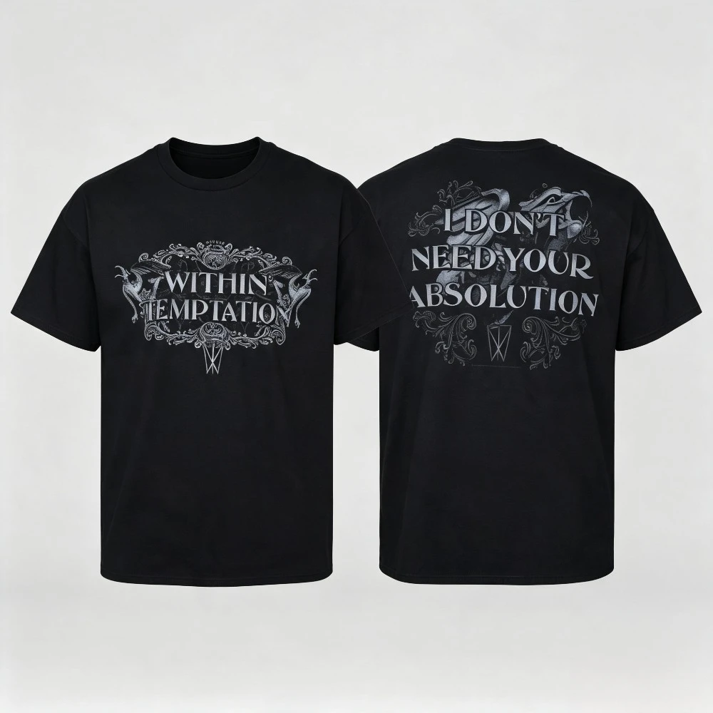 Within Temptation Band Graphic T-Shirt Metal Rock Music Short Sleeve Casual Streetwear Tee - view 3