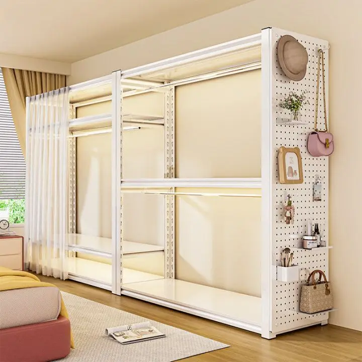 All-steel frame household coat rack clothing storage rack floor-to-ceiling multi-layer thickened hanger