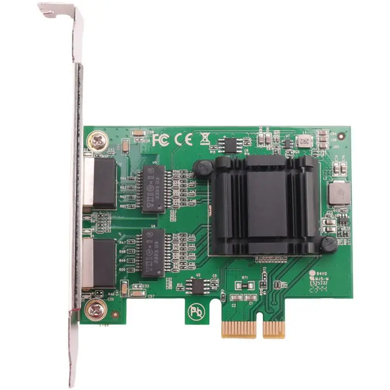 3X 2-Port Gigabit Pcie Network Card 1000M Dual Ports PCI Express Ethernet Adapter With 82571EB LAN NIC Card For Windows